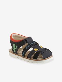 Leren sandalen met klittenband voor jongens - vertbaudet enfant -Leren sandalen met klittenband voor jongens