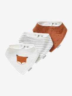 Set met 3 slabbetjes van katoengaas - vertbaudet enfant Verzorging-Set met 3 slabbetjes van katoengaas