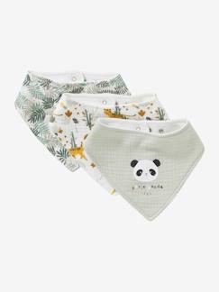 Set met 3 slabbetjes van katoengaas - vertbaudet enfant Verzorging-Baby eet en drinkt-Set met 3 slabbetjes van katoengaas