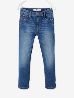 Jongensjeans met losse pasvorm en laag kruis - vertbaudet enfant Jongens-Jongensjeans met losse pasvorm en laag kruis