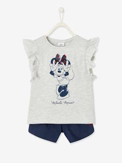 Disney Minnie®-meisjesset met T-shirt en korte broek - vertbaudet enfant Meisje-Disney Minnie®-meisjesset met T-shirt en korte broek