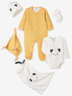 Geboorteset 5 items gestreept kat en tas - vertbaudet enfant Baby-Geboorteset 5 items gestreept kat en tas