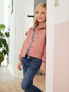 Onverwoestbare slimfit meisjesjeans - vertbaudet enfant Meisje-Onverwoestbare slimfit meisjesjeans