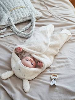 Plaid trappelzak baby in peluche, jersey-voering - vertbaudet enfant Verzorging-Voetenzakken, dekentjes-Dekentjes-Plaid trappelzak baby in peluche, jersey-voering