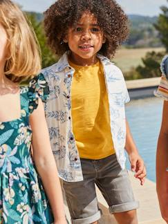 Gekleurd jongensshirt met korte mouwen - vertbaudet enfant Jongens-Gekleurd jongensshirt met korte mouwen