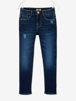 Meisje-Jean-Slim fit meisjesjeans Morphologik "waterless" heupomtrek MEDIUM met gebruikssporen