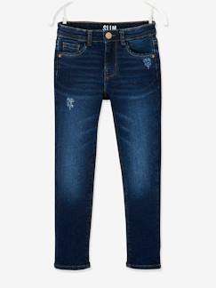 Slim fit meisjesjeans Morphologik "waterless" heupomtrek SMALL met gebruikssporen - vertbaudet enfant Meisje-Slim fit meisjesjeans Morphologik "waterless" heupomtrek SMALL met gebruikssporen
