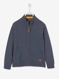 jongensvest met ritssluiting en opstaande kraag - vertbaudet enfant Jongens-Trui, vest, sweater-Vest-jongensvest met ritssluiting en opstaande kraag
