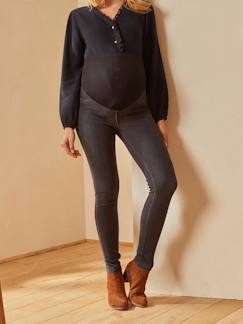 Naadloze zwangerschapstregging met jeanseffect - vertbaudet enfant Zwangerschapskleding-Naadloze zwangerschapstregging met jeanseffect