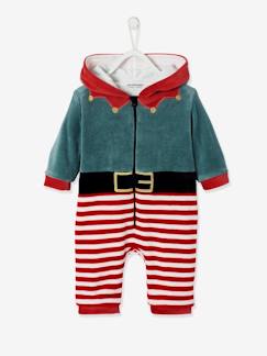 Onesie voor Kerstmis in fluweel - vertbaudet enfant Baby-Pyjama, surpyjama-Onesie voor Kerstmis in fluweel