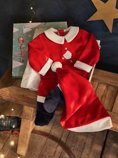 Kerstcadeauset voor baby met fluwelen pyjamapakje + mutsje - vertbaudet enfant -Kerstcadeauset voor baby met fluwelen pyjamapakje + mutsje