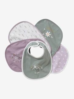 Set met 5 slabbetjes - vertbaudet enfant Verzorging-Baby eet en drinkt-Set met 5 slabbetjes