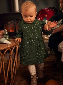 Babyjurkje van katoenen hydrofiel doek met met niet-gecentreerde opening - vertbaudet enfant Baby-Rok, jurk-Babyjurkje van katoenen hydrofiel doek met met niet-gecentreerde opening