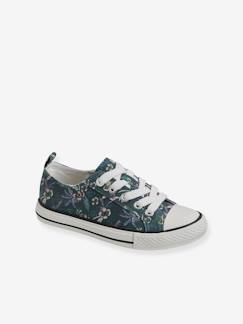 Stoffen decoratieve sneakers voor meisjes - vertbaudet enfant Schoenen-Meisje shoenen 23-38-Sneakers, gympen-Stoffen decoratieve sneakers voor meisjes