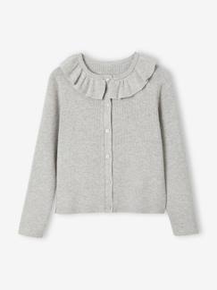 Kort meisjesvest met kraagje - vertbaudet enfant -Kort meisjesvest met kraagje