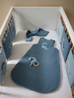Kinderbedbumper / boxbumper KLEINE DINO Oeko-Tex®. - vertbaudet enfant Linnengoed en decoratie-Kinderbedbumper / boxbumper KLEINE DINO Oeko-Tex®.