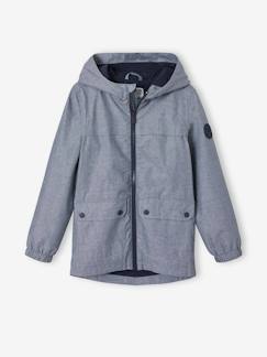 Waterdicht jongenswindjack van waterafstotende chambray - vertbaudet enfant Jongens-Mantel, jas-Regenjas-Waterdicht jongenswindjack van waterafstotende chambray