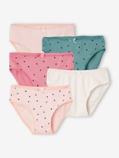 Set van 5 meisjesslips Oeko-Tex® - vertbaudet enfant Meisje-Set van 5 meisjesslips Oeko-Tex®