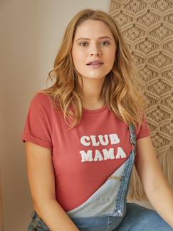 Personaliseerbare T-shirt met tekst, zwangerschap en borstvoeding, van biologisch katoen - vertbaudet enfant Zwangerschapskleding-Personaliseerbare T-shirt met tekst, zwangerschap en borstvoeding, van biologisch katoen