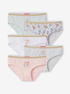 Set van 5 slipjes Prinsessen Disney® - vertbaudet enfant Meisje-Set van 5 slipjes Prinsessen Disney®