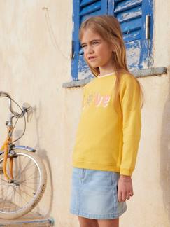 Trapezium meisjesrok in jeans - vertbaudet enfant Meisje-Trapezium meisjesrok in jeans