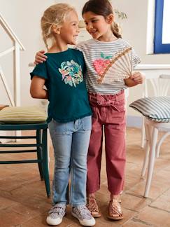 Wijde jeans voor meisjes - vertbaudet enfant Meisje-Wijde jeans voor meisjes