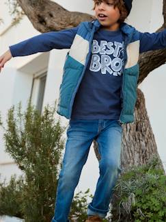 Rechte jeans voor jongens MorphologiK "waterless" met heupomtrek Medium - vertbaudet enfant Jongens-Rechte jeans voor jongens MorphologiK "waterless" met heupomtrek Medium