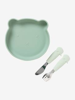 Maaltijdkoffer van silicone Beer - vertbaudet enfant Verzorging-Baby eet en drinkt-Maaltijdkoffer van silicone Beer
