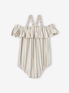 Kort gestreept babypakje - vertbaudet enfant Baby-Salopette, jumpsuit-Kort gestreept babypakje