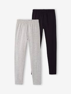 Set van 2 leggings voor meisjes - vertbaudet enfant Meisje-Legging-Set van 2 leggings voor meisjes