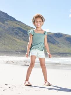 Meisjesshort met tie & dye-effect - vertbaudet enfant Meisje-Short-Meisjesshort met tie & dye-effect