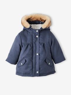 3-in-1 parka baby meisje - vertbaudet enfant Baby-Mantels, combipakje, engelennestje-Mantels-3-in-1 parka baby meisje