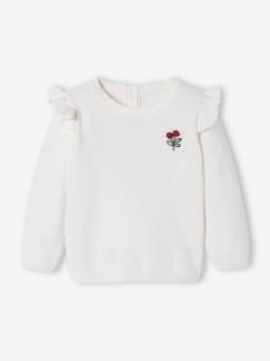 Trui met ruches en kwastjes - vertbaudet enfant Baby-Trui met ruches en kwastjes