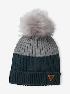 Set met Hawaï-motief en korte broek van canvas voor jongens - vertbaudet enfant Jongens-Accessoires-Muts, sjaal, handschoenen-Set met Hawaï-motief en korte broek van canvas voor jongens