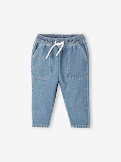 Babybroek van denim - vertbaudet enfant Baby-Babybroek van denim