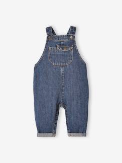 Babytuinbroek van denim - vertbaudet enfant Baby-Babytuinbroek van denim