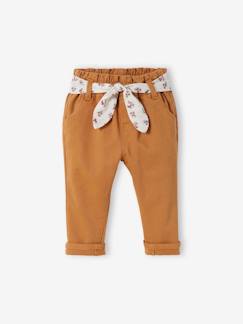 Babybroek met stoffen riem - vertbaudet enfant Baby-Babybroek met stoffen riem