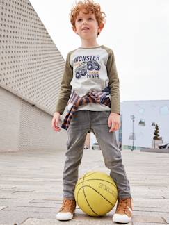 Slimme jongensbroek in onverwoestbare spijkerbroek - vertbaudet enfant Jongens-Slimme jongensbroek in onverwoestbare spijkerbroek