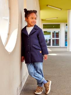 Paperbag jeans met bloemenriem voor meisjes - vertbaudet enfant Meisje-Paperbag jeans met bloemenriem voor meisjes