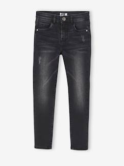 Slim fit meisjesjeans Morphologik "waterless" heupomtrek SMALL met gebruikssporen - vertbaudet enfant Meisje-Slim fit meisjesjeans Morphologik "waterless" heupomtrek SMALL met gebruikssporen