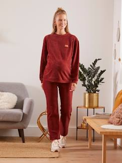 Sweater van ribfluweel voor zwangerschap en borstvoeding - vertbaudet enfant Zwangerschapskleding-Sweater van ribfluweel voor zwangerschap en borstvoeding