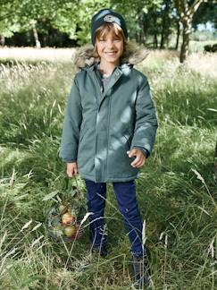 Makkelijk aan te trekken slimfit van molton met denim-effect - vertbaudet enfant Jongens-Makkelijk aan te trekken slimfit van molton met denim-effect