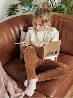 Fluwelen meisjeslegging - vertbaudet enfant Meisje-Legging-Fluwelen meisjeslegging