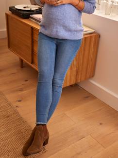 Skinny zwangerschapsjeans, gerafelde zomen naadloze band - vertbaudet enfant Zwangerschapskleding-Skinny zwangerschapsjeans, gerafelde zomen naadloze band