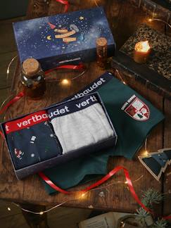 Set met 5 stretch boxers Kerst voor jongens - vertbaudet enfant -Set met 5 stretch boxers Kerst voor jongens