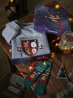 Kerstkoffer sweater en sokken voor jongens - vertbaudet enfant -Kerstkoffer sweater en sokken voor jongens