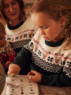 Kinderkersttrui met jacquardpatroon - vertbaudet enfant -Kinderkersttrui met jacquardpatroon