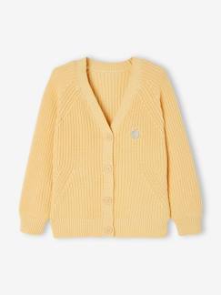 Meisjesvest in tricot met kralen - vertbaudet enfant -Meisjesvest in tricot met kralen