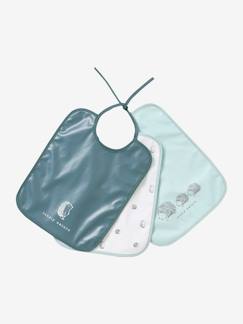 Set van 3 geplastificeerde slabbetjes - vertbaudet enfant Verzorging-Baby eet en drinkt-Set van 3 geplastificeerde slabbetjes