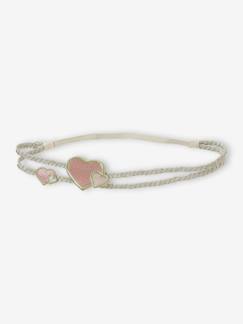 Gevlochten hoofdband met aangebrachte harten - vertbaudet enfant Meisje-Accessoires-Elastiekjes, haarspeldjes, heupband-Gevlochten hoofdband met aangebrachte harten